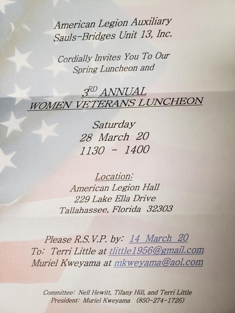 3rd Annual Women Veterans Luncheon